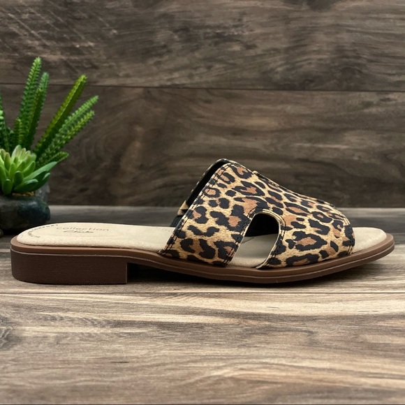 NIB Clarks Declan Flo Leopard Print Slide Sandal - Picture 7 of 11